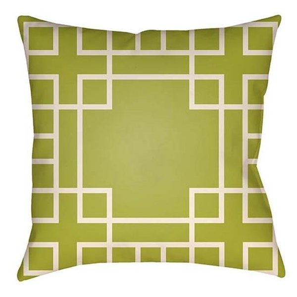 Artistic Weavers Artistic Weavers LTCH1138-1616 Litchfield Square Pillow; Lime Green & Ivory - 16 x 16 in. LTCH1138-1616